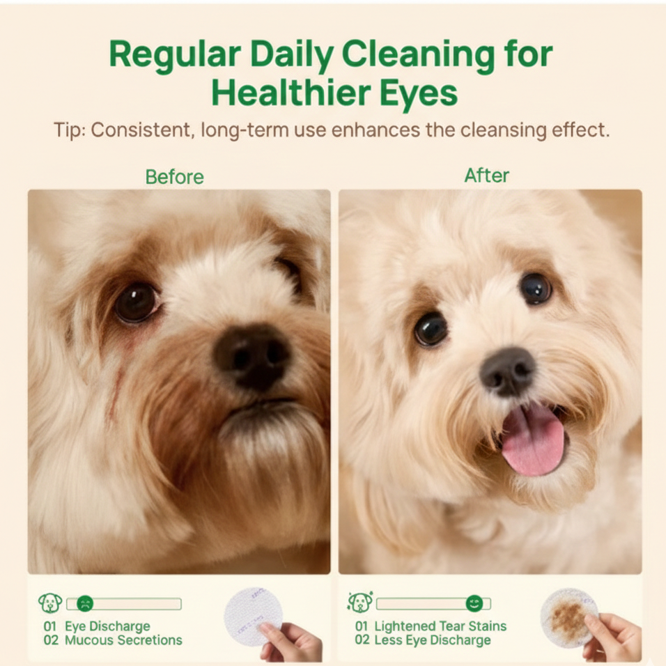 Pet Eye Cleaning Wipes – Gentle Tear Stain Care for Dogs & Cats