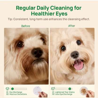 Pet Eye Cleaning Wipes – Gentle Tear Stain Care for Dogs & Cats