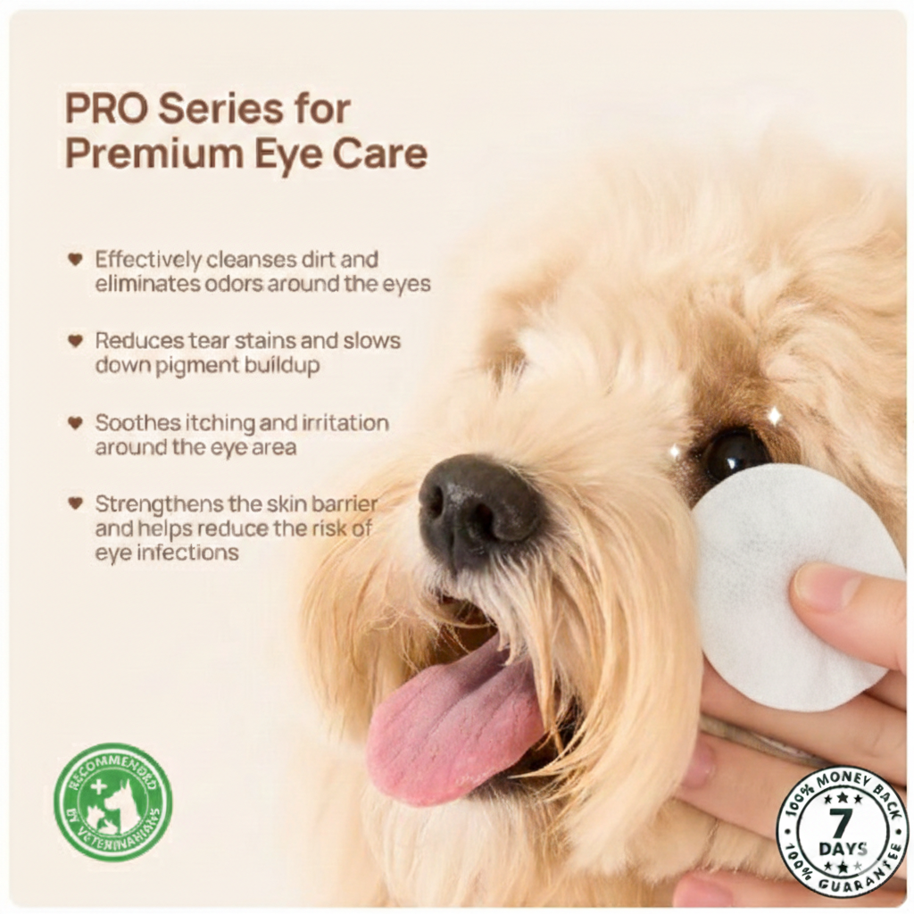 Pet Eye Cleaning Wipes – Gentle Tear Stain Care for Dogs & Cats