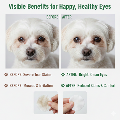 Pet Eye Cleaning Wipes – Gentle Tear Stain Care for Dogs & Cats